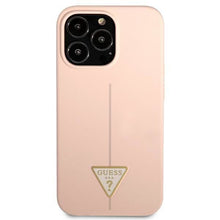 Заредете изображение във визуализатора на галерията – Guess GUHCP13XSLTGP iPhone 13 Pro Max 6.7 "pink / pink hardcase Silicone Triangle - TopMag
