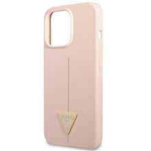 Заредете изображение във визуализатора на галерията – Guess GUHCP13XSLTGP iPhone 13 Pro Max 6.7 "pink / pink hardcase Silicone Triangle - TopMag
