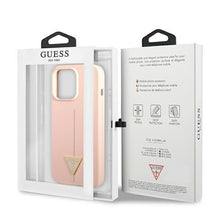 Заредете изображение във визуализатора на галерията – Guess GUHCP13XSLTGP iPhone 13 Pro Max 6.7 "pink / pink hardcase Silicone Triangle - TopMag
