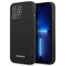 Заредете изображение във визуализатора на галерията – Karl Lagerfeld KLHCP13LSLMP1K iPhone 13 Pro / 13 6,1" hardcase czarny/black Silicone Plaque - TopMag
