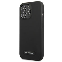 Заредете изображение във визуализатора на галерията – Karl Lagerfeld KLHCP13LSLMP1K iPhone 13 Pro / 13 6,1" hardcase czarny/black Silicone Plaque - TopMag
