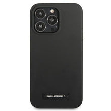 Заредете изображение във визуализатора на галерията – Karl Lagerfeld KLHCP13LSLMP1K iPhone 13 Pro / 13 6,1" hardcase czarny/black Silicone Plaque - TopMag
