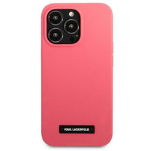 Заредете изображение във визуализатора на галерията – Karl Lagerfeld KLHCP13LSLMP1PI iPhone 13 Pro / 13 6,1" hardcase fuksja/fuchsia Silicone Plaque - TopMag
