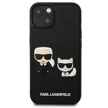 Заредете изображение във визуализатора на галерията – Karl Lagerfeld KLHCP13S3DRKCK iPhone 13 mini 5,4" czarny/black hardcase Karl&amp;Choupette Ikonik 3D - TopMag
