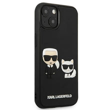 Заредете изображение във визуализатора на галерията – Karl Lagerfeld KLHCP13S3DRKCK iPhone 13 mini 5,4" czarny/black hardcase Karl&amp;Choupette Ikonik 3D - TopMag
