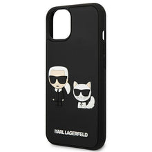 Заредете изображение във визуализатора на галерията – Karl Lagerfeld KLHCP13S3DRKCK iPhone 13 mini 5,4" czarny/black hardcase Karl&amp;Choupette Ikonik 3D - TopMag

