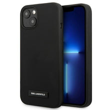 Заредете изображение във визуализатора на галерията – Karl Lagerfeld KLHCP13SSLMP1K iPhone 13 mini 5,4" hardcase czarny/black Silicone Plaque - TopMag
