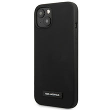 Заредете изображение във визуализатора на галерията – Karl Lagerfeld KLHCP13SSLMP1K iPhone 13 mini 5,4" hardcase czarny/black Silicone Plaque - TopMag
