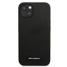 Заредете изображение във визуализатора на галерията – Karl Lagerfeld KLHCP13SSLMP1K iPhone 13 mini 5,4" hardcase czarny/black Silicone Plaque - TopMag
