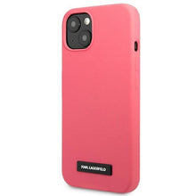 Заредете изображение във визуализатора на галерията – Karl Lagerfeld KLHCP13SSLMP1PI iPhone 13 mini 5,4" hardcase fuksja/fuchsia Silicone Plaque - TopMag
