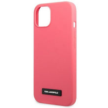 Заредете изображение във визуализатора на галерията – Karl Lagerfeld KLHCP13SSLMP1PI iPhone 13 mini 5,4" hardcase fuksja/fuchsia Silicone Plaque - TopMag
