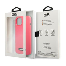 Заредете изображение във визуализатора на галерията – Karl Lagerfeld KLHCP13SSLMP1PI iPhone 13 mini 5,4" hardcase fuksja/fuchsia Silicone Plaque - TopMag
