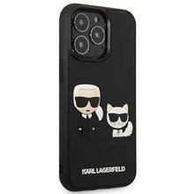Заредете изображение във визуализатора на галерията – Karl Lagerfeld KLHCP13X3DRKCK iPhone 13 Pro Max 6,7" czarny/black hardcase Karl&amp;Choupette Ikonik 3D - TopMag

