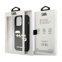 Заредете изображение във визуализатора на галерията – Karl Lagerfeld KLHCP13X3DRKCK iPhone 13 Pro Max 6,7" czarny/black hardcase Karl&amp;Choupette Ikonik 3D - TopMag
