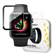 Заредете изображение във визуализатора на галерията – Wozinsky Watch Glass Hybrid Glass for Apple Watch 3 38mm / Watch 2 38mm / Watch 1 38mm Black - TopMag
