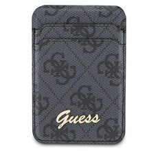 Заредете изображение във визуализатора на галерията – Guess Wallet Card Slot Stand GUWMSHG4SHK case - black MagSafe 4G Classic Logo
