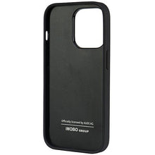 Заредете изображение във визуализатора на галерията – Original Case AUDI hardcase Genuine Leather AU-TPUPCIP14P-Q8/D1-BK for Iphone 14 Pro black
