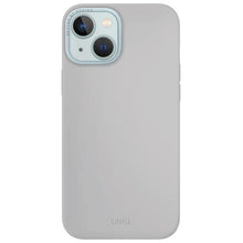 Заредете изображение във визуализатора на галерията – Uniq Lino Hue iPhone 15 case 6.1" Magclick Charging light gray/chalk gray
