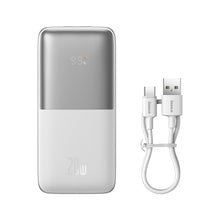 Заредете изображение във визуализатора на галерията – Baseus Bipow Pro powerbank 10000mAh 20W + USB 3A 0.3m cable white (PPBD040102) - TopMag

