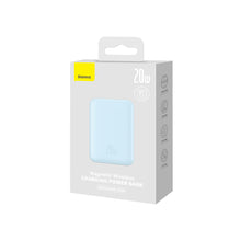 Заредете изображение във визуализатора на галерията – Baseus magnetic power bank 6000mAh 20W + USB cable Type C 60W 50cm blue (PPCX020003) - TopMag
