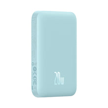 Заредете изображение във визуализатора на галерията – Baseus magnetic power bank 6000mAh 20W + USB cable Type C 60W 50cm blue (PPCX020003) - TopMag
