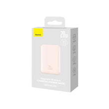 Заредете изображение във визуализатора на галерията – Baseus magnetic power bank 6000mAh 20W + USB cable Type C 60W 50cm pink (PPCX020004) - TopMag
