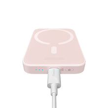Заредете изображение във визуализатора на галерията – Baseus magnetic power bank 6000mAh 20W + USB cable Type C 60W 50cm pink (PPCX020004) - TopMag

