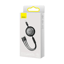 Заредете изображение във визуализатора на галерията – Baseus Bright Mirror 2 3in1 USB Type A cable - micro USB + Lightning + USB Type C 3.5A 1.1m black (CAMJ010001) - TopMag
