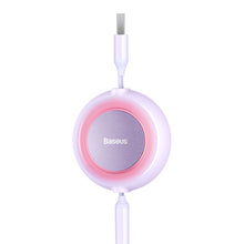 Заредете изображение във визуализатора на галерията – Baseus Bright Mirror 2 3in1 USB Type A cable - micro USB + Lightning + USB Type C 3.5A 1.1m purple (CAMJ010005) - TopMag
