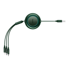 Заредете изображение във визуализатора на галерията – Baseus Bright Mirror 2 retractable cable 3in1 USB Type A - micro USB + Lightning + USB Type C 3.5A 1.1m green (CAMJ010006) - TopMag
