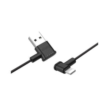 Заредете изображение във визуализатора на галерията – Кабел Hoco 90 градуса usb към Applele lightning x28 черен - TopMag

