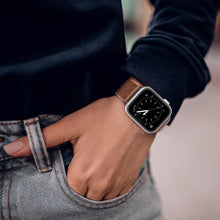 Заредете изображение във визуализатора на галерията – Dux Ducis Strap Leather Watch 7 Band 7/6/5/4/3/2 / SE (41/40 / 38mm) Wristband Bracelet Genuine Leather Bracelet Brown (Enland Version) - TopMag

