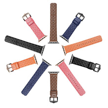 Заредете изображение във визуализатора на галерията – Dux Ducis Strap Leather Watch 7 Band 7/6/5/4/3/2 / SE (41/40 / 38mm) Wristband Bracelet Genuine Leather Bracelet Orange (Enland Version) - TopMag
