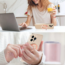 Заредете изображение във визуализатора на галерията – Kingxbar Katie series stylish magnetic holder stand for smartphone pink - TopMag
