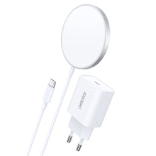 Заредете изображение във визуализатора на галерията – Choetech MagSafe induction charger + PD5005 adapter white (T517-F) - TopMag
