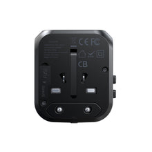 Заредете изображение във визуализатора на галерията – Choetech Fast Universal GaN USB Travel Charger Type C / 3 x USB-A 30W Power Delivery Black (PD5008-BK) - TopMag
