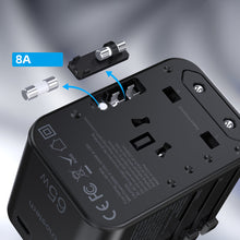 Заредете изображение във визуализатора на галерията – Choetech gaN 2 x USB Type C / USB 65W Power Delivery Fast Charger Black (PD5009-BK) - TopMag
