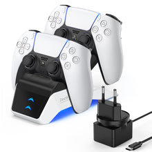 Заредете изображение във визуализатора на галерията – Choetech dual Sense PS5 Black + AC Charger (GM-PM02) - TopMag
