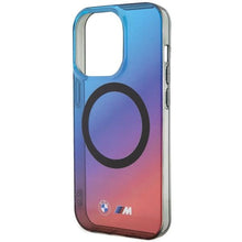 Заредете изображение във визуализатора на галерията – BMW M Gradient MagSafe case for iPhone 15 Pro - red and blue
