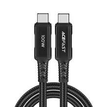 Заредете изображение във визуализатора на галерията – Acefast cable type c to type c 5a pd100w lcd c4-03 2m black

