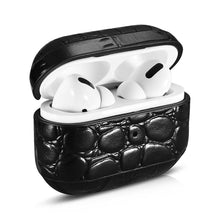Заредете изображение във визуализатора на галерията – iCarer Leather Crocodile natural leather case for AirPods Pro black (WMAP002-BK)
