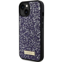 Заредете изображение във визуализатора на галерията – Original faceplate case GUESS GUHCP15SPFGSBSP for iPhone 15 (Rhinestone Metal Logo / Light pink)
