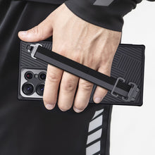 Заредете изображение във визуализатора на галерията – Nillkin Strap Case for Samsung Galaxy S23 Ultra armored case with a wrist strap black
