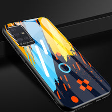 Заредете изображение във визуализатора на галерията – Color Glass Case Durable Cover with Tempered Glass Back and camera cover Samsung Galaxy A51 pattern 1
