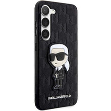 Заредете изображение във визуализатора на галерията – Karl Lagerfeld KLHCS23MSAKLHKPK S23+ S916 hardcase black/black Saffiano Monogram Ikonik
