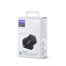 Заредете изображение във визуализатора на галерията – Joyroom Fast UK Wall Charger USB Type C + USB 20W PD QC3.0 Black (L-QP207) - TopMag
