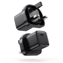 Заредете изображение във визуализатора на галерията – Joyroom Fast USB Wall Charger Type C 20W UK Power Delivery Quick Charge 3.0 AFC black (L-P202) - TopMag
