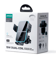 Заредете изображение във визуализатора на галерията – Joyroom car charger 15W QC3.0 double coil black (JR-ZS246-vent) - TopMag

