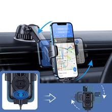 Заредете изображение във визуализатора на галерията – Joyroom Car Electric Qi Wireless Charger 15W with Holder Black (JR-ZS242) - TopMag
