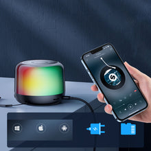 Заредете изображение във визуализатора на галерията – Joyroom bluetooth 5.1 RGB Wireless Speaker Black (JR-ML03) - TopMag
